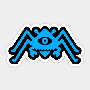 Diamond Spider Crab Bright Blue Sticker